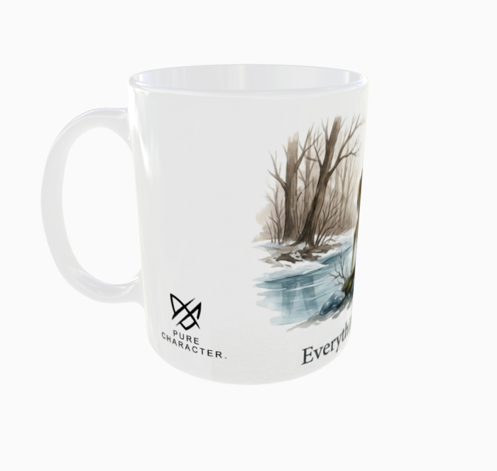 Everything Has Its Season – kubek ceramiczny, widok z lewej strony