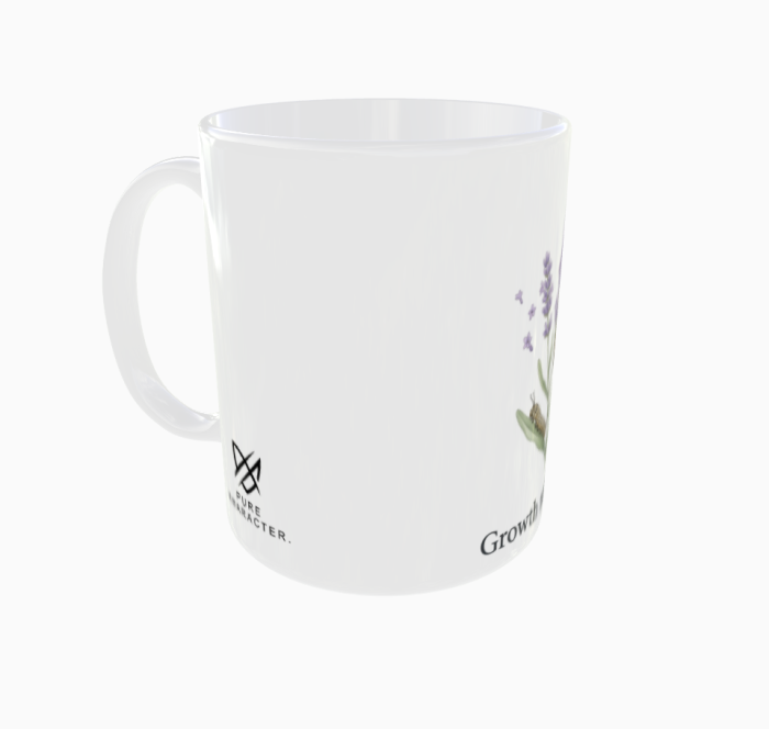 Growth Takes Time – kubek ceramiczny, widok z lewej strony