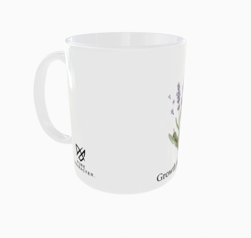 Growth Takes Time – kubek ceramiczny, widok z lewej strony