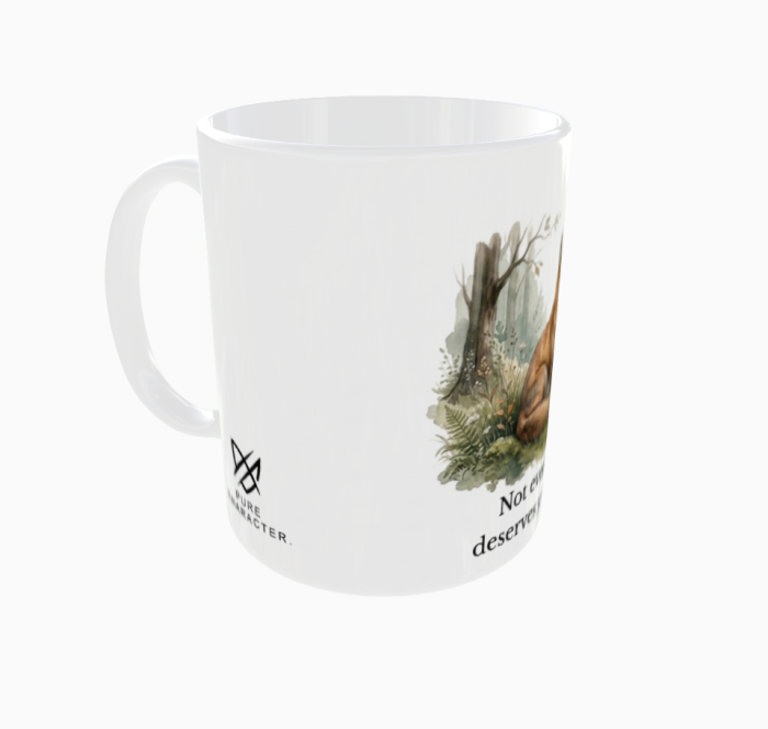 Not Every Battle Deserves Your Energy – kubek ceramiczny, widok z lewej strony