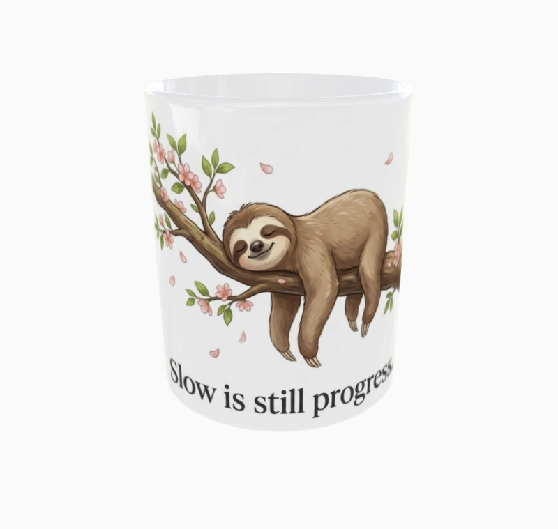 Slow Is Still Progress – kubek ceramiczny | Calm Collection
