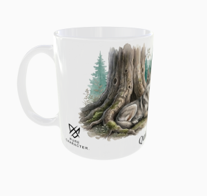 Quiet Strength – kubek ceramiczny, widok z lewej strony