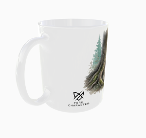 Quiet Strength – kubek ceramiczny, widok z tyłu