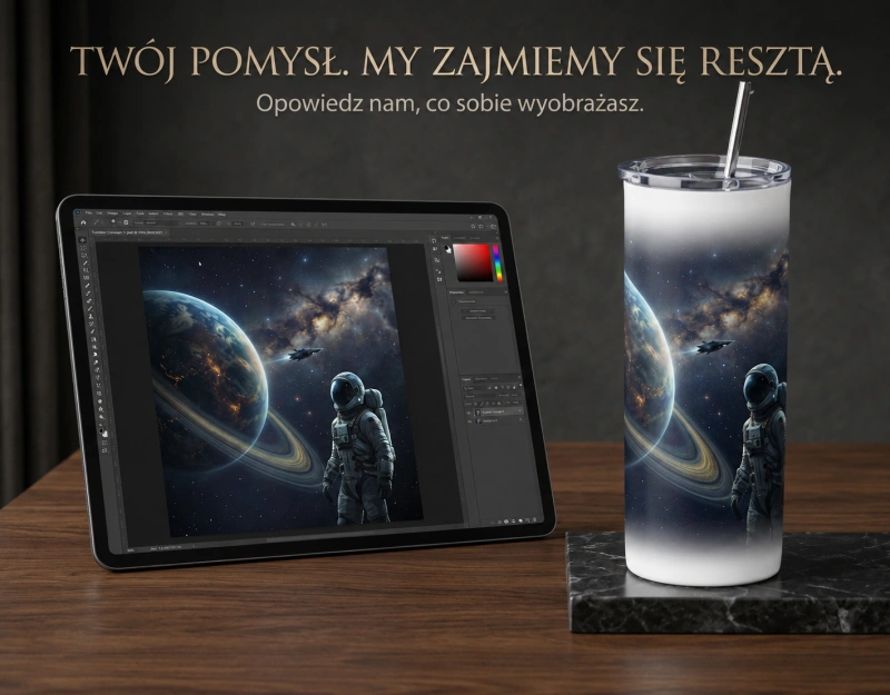 Tumbler z własnym projektem – personalizowany tumbler 591 ml
