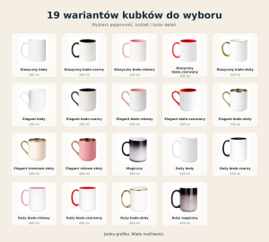 Przegląd dostępnych wariantów kubków ceramicznych Pure Character